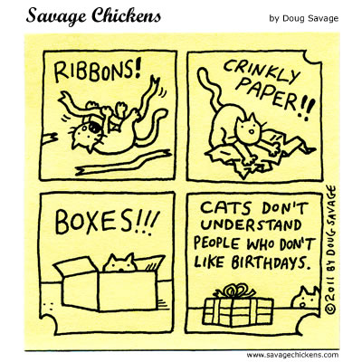 Savage Chicken - Cat Birthday